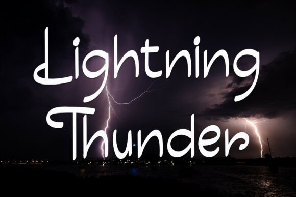 Lightning Thunder Font for Crafters and Designers