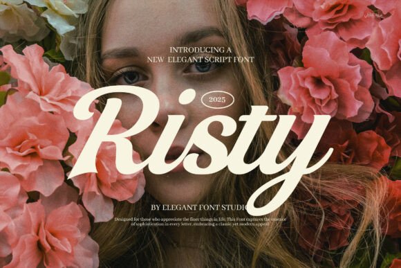 Risty Script Font for Editorial Design and Branding