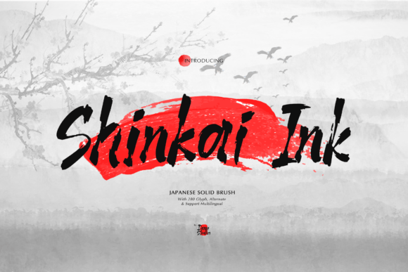 Shinkai Ink: A Script Font with Character for Editorial Design