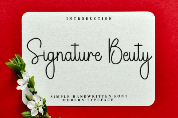 Signature Beauty Font for Crafters and Designers