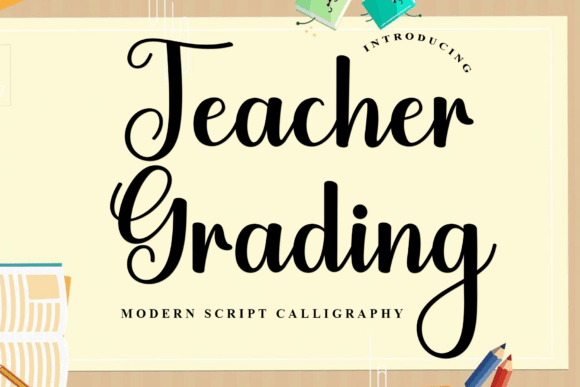 Teacher Grading: A Script Font for Editorial Elegance