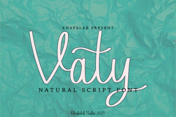 Vaty: A Script Font That Breathes Life into Handmade Creations